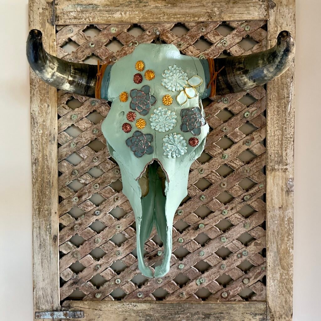 Succulent (Natural Bovine Skull)