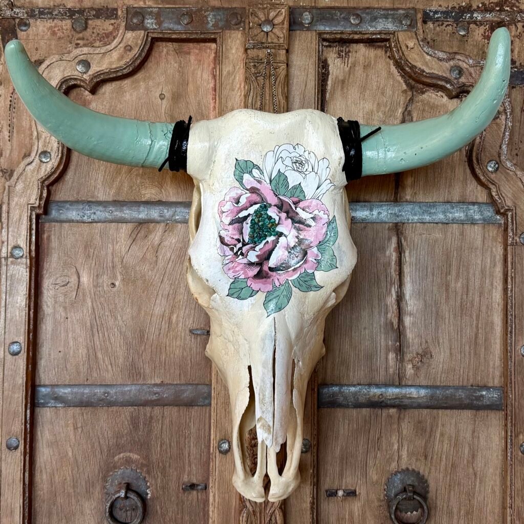Rose (Natural Bovine Skull)