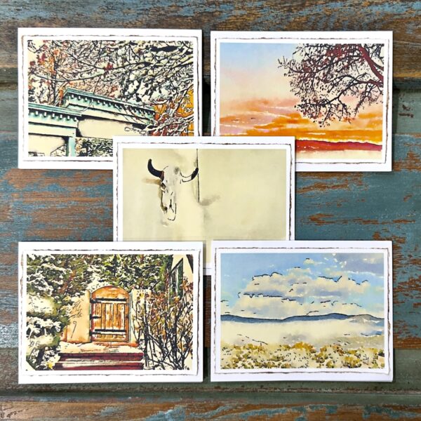 Santa Fe Images (Digital Watercolor Photo Notecards)