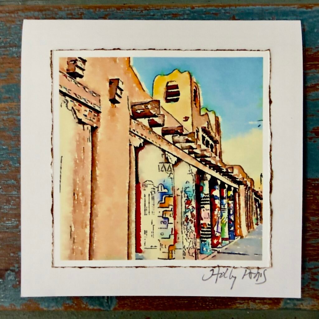 Santa Fe City Scenes (Digital Watercolor Photo Greeting Cards)