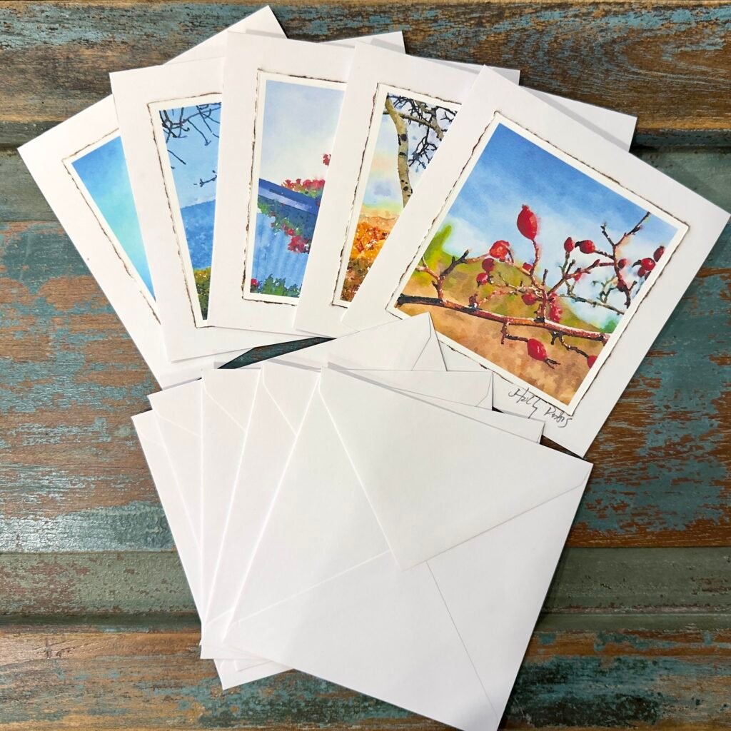 Santa Fe City Botanic (Digital Watercolor Photo Greeting Cards)