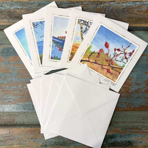 Santa Fe City Botanic (Digital Watercolor Photo Greeting Cards)