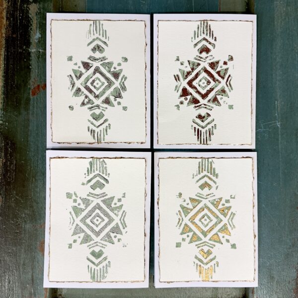 Southwest Designs Sage (Embossed Greeting Cards)