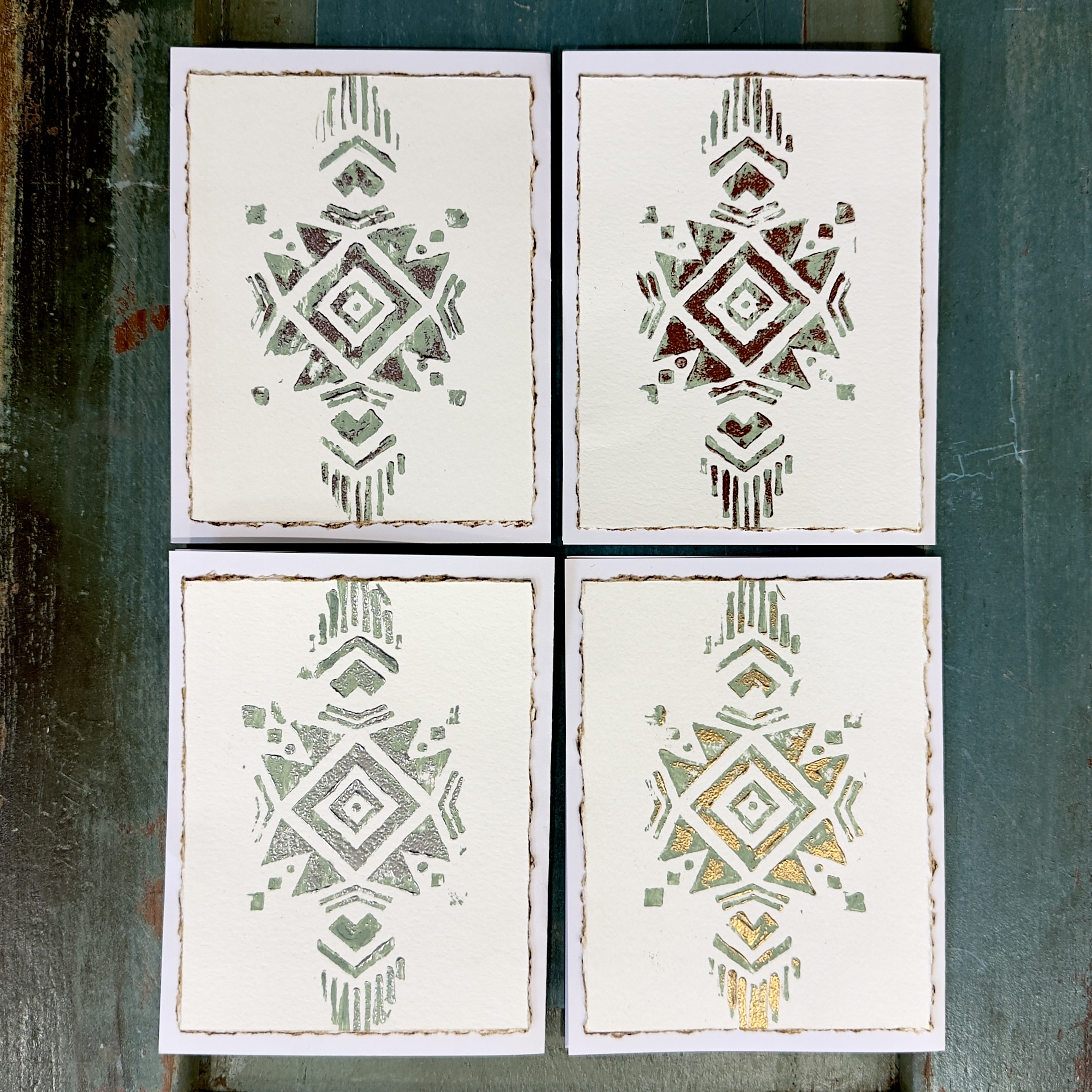 Southwest Designs Sage (Embossed Greeting Cards) - Image 1