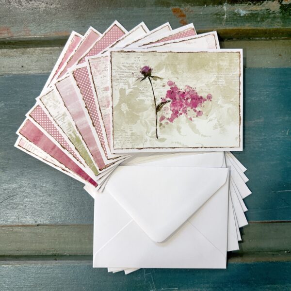 Floral Script (Mixed Media Notecards)