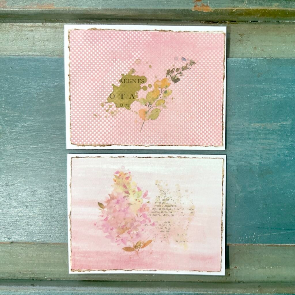 Floral Script (Mixed Media Notecards)