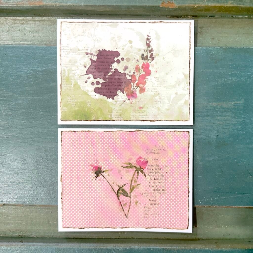 Floral Script (Mixed Media Notecards)