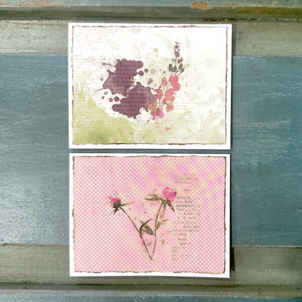 Floral Script (Mixed Media Notecards)