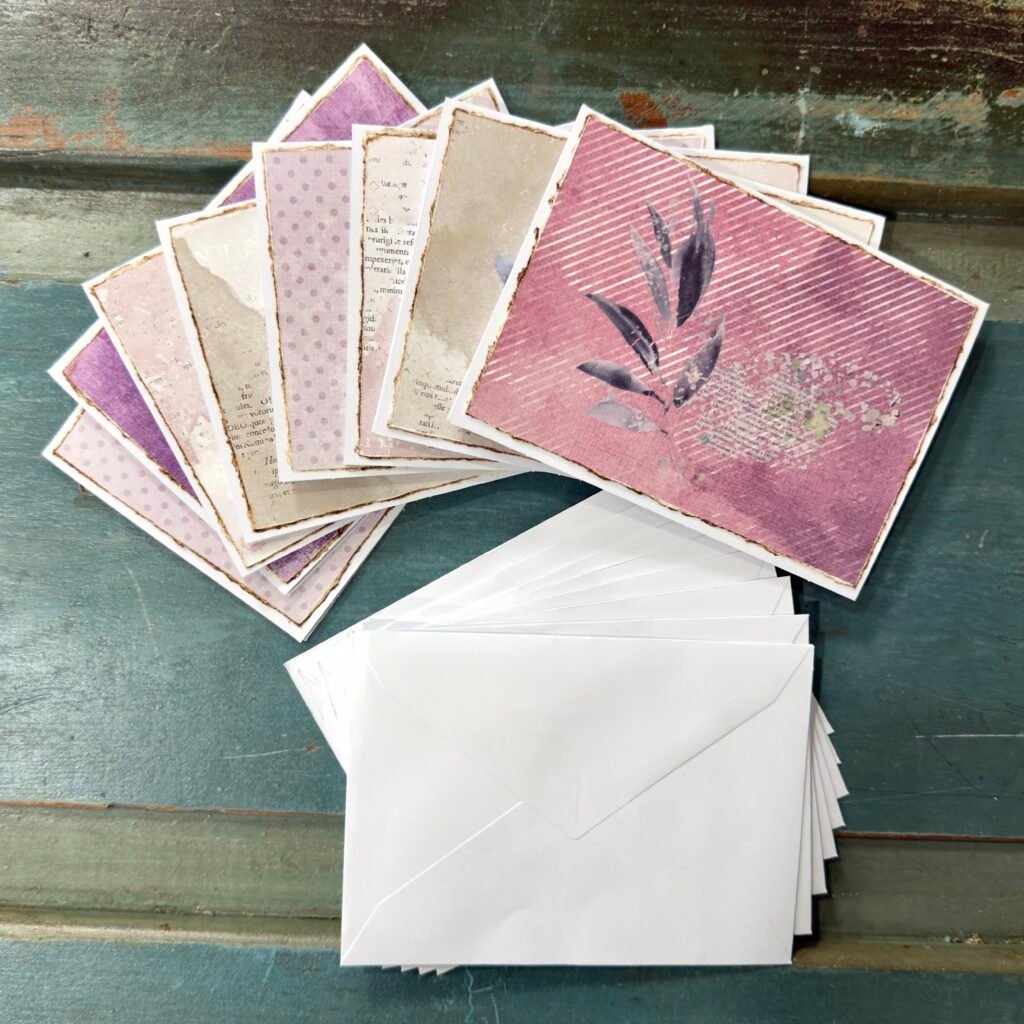 Botanical Script (Mixed Media Notecards)