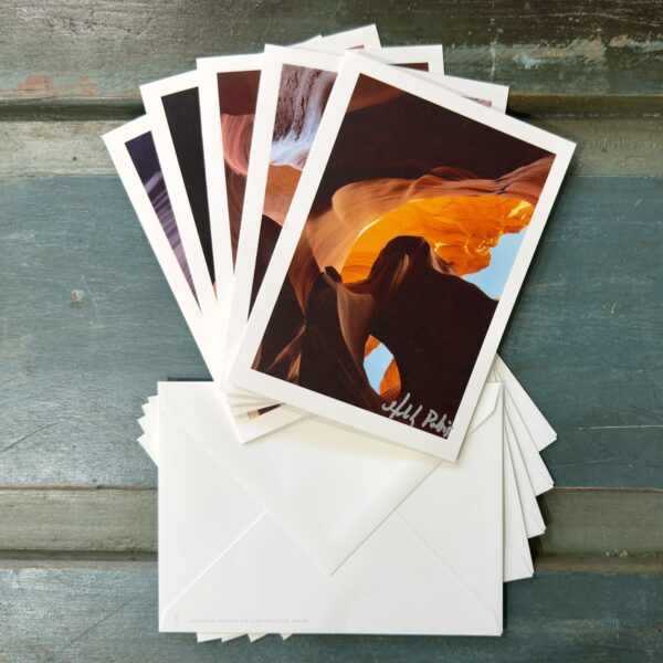 Antelope Canyon Portrait A (Photo Greeting Cards)