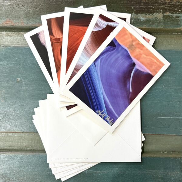 Antelope Canyon Portrait B (Photo Greeting Cards)