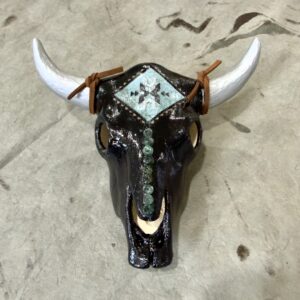Raven (Mini Ceramic Bovine Skull) - Image 1