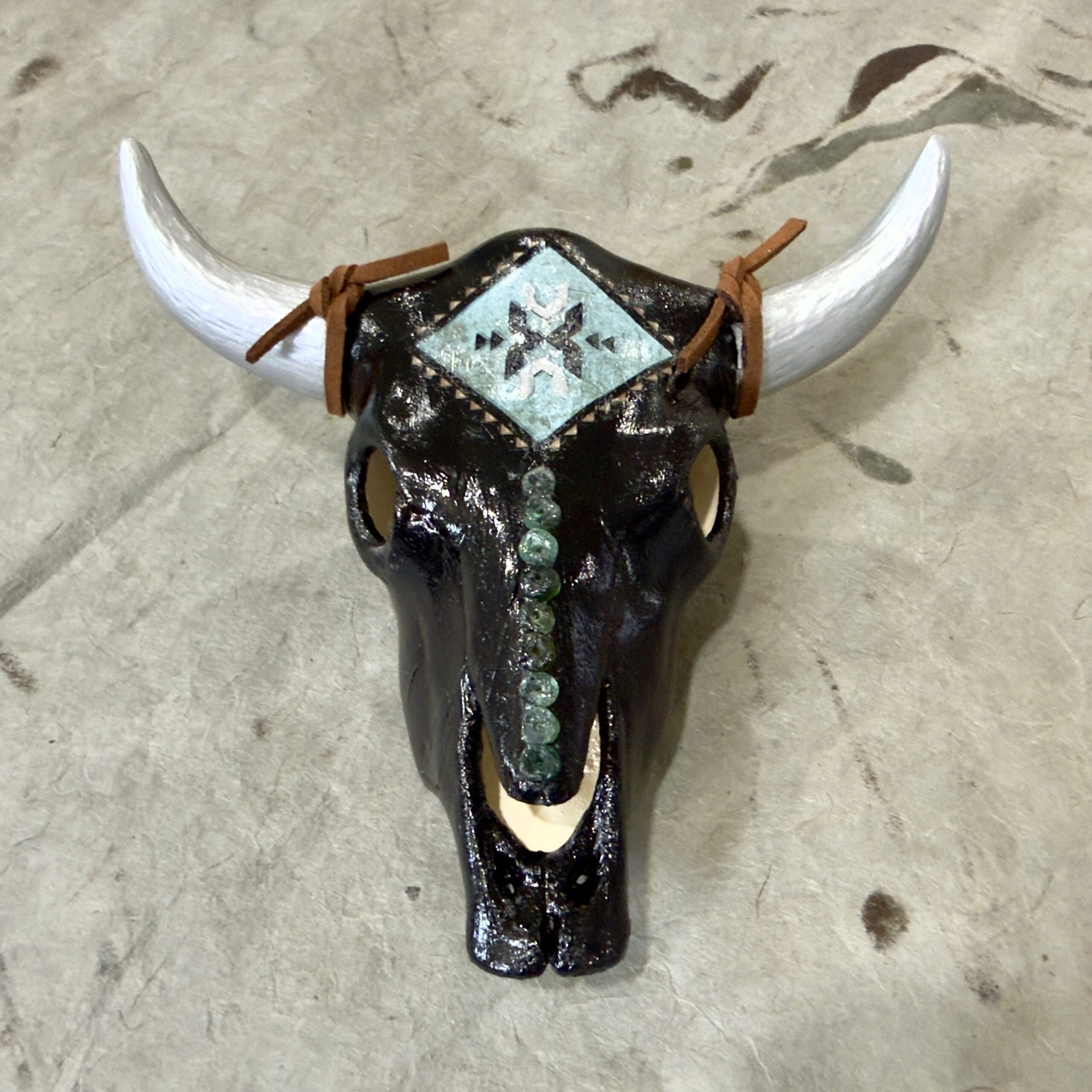 Raven (Mini Ceramic Bovine Skull) - Image 1