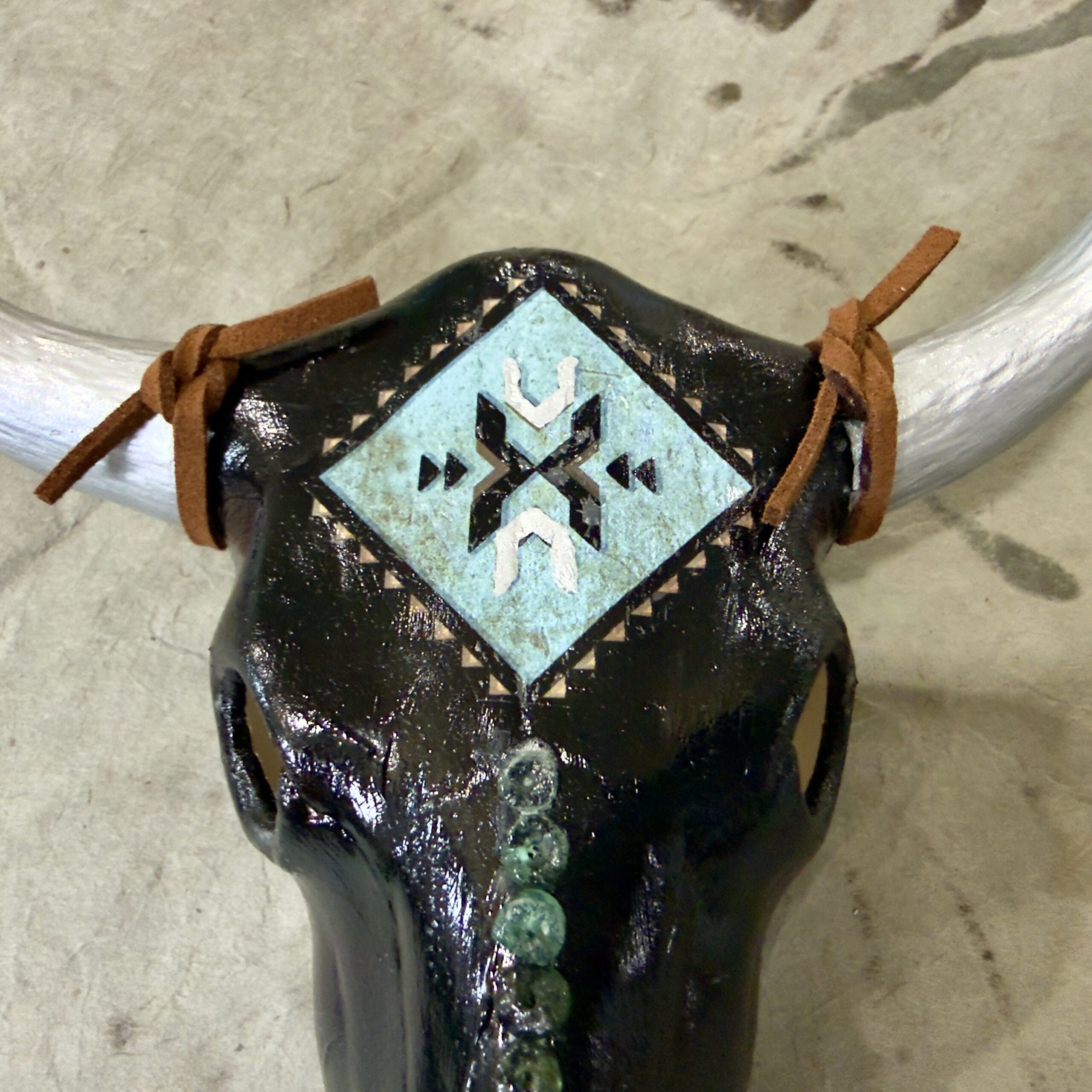Raven (Mini Ceramic Bovine Skull) - Image 4