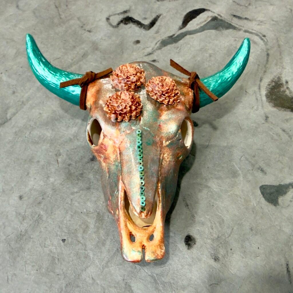 Margarite (Mini Ceramic Bovine Skull)