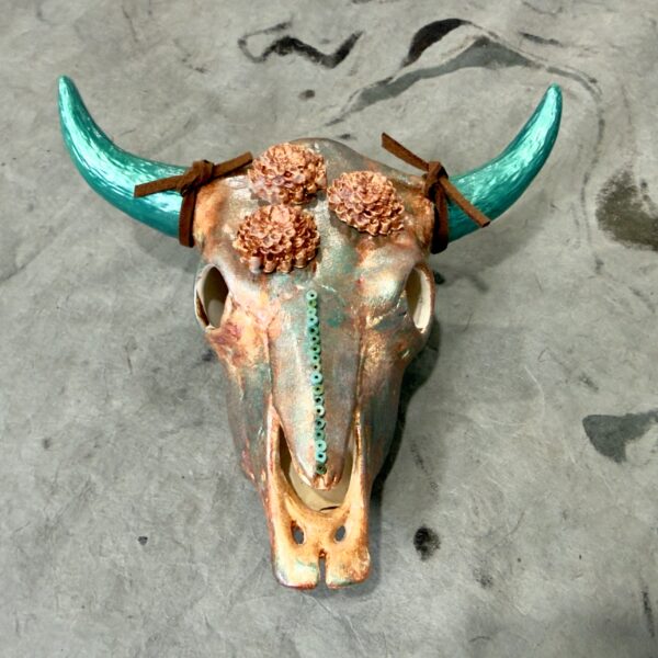 Margarite (Mini Ceramic Bovine Skull)