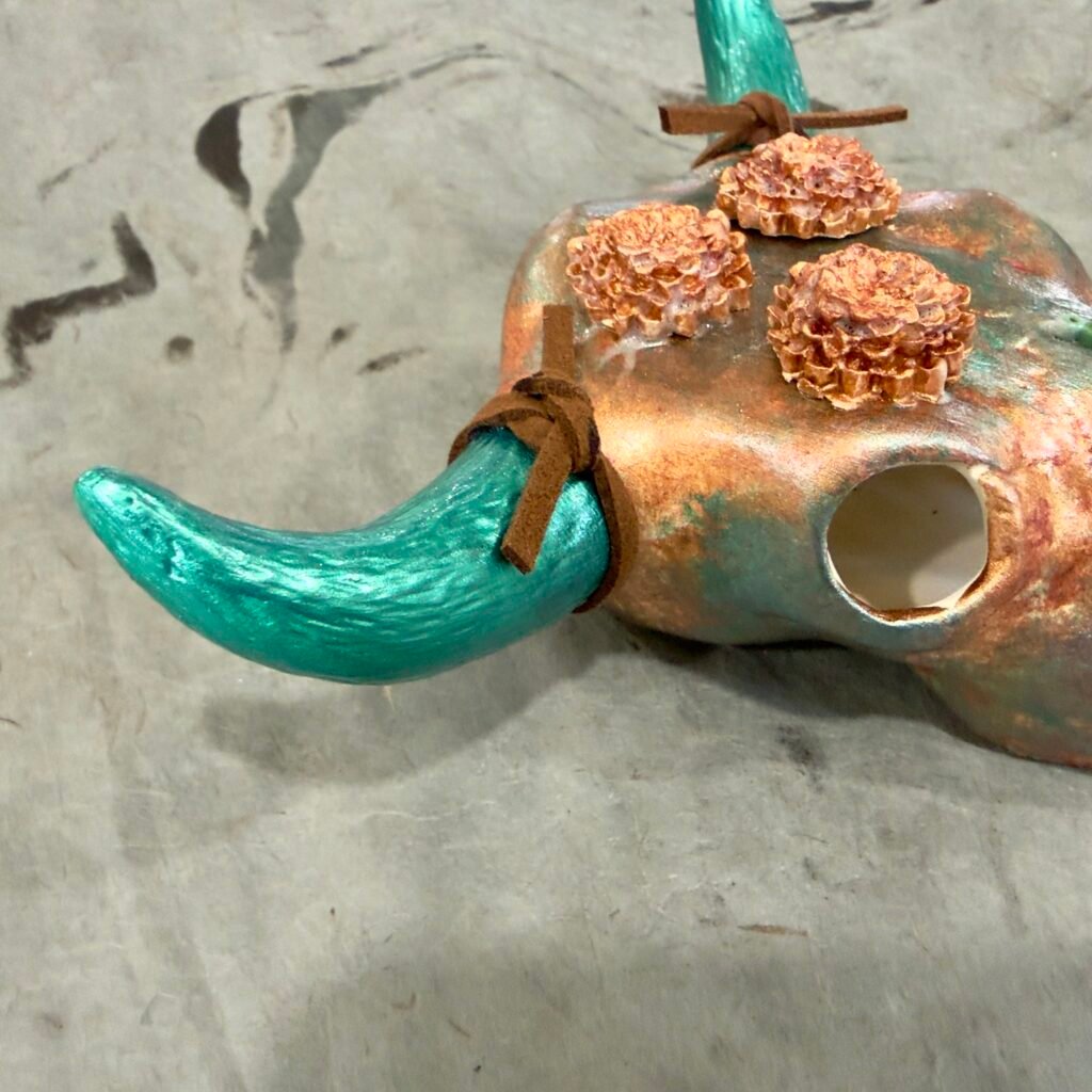 Margarite (Mini Ceramic Bovine Skull)